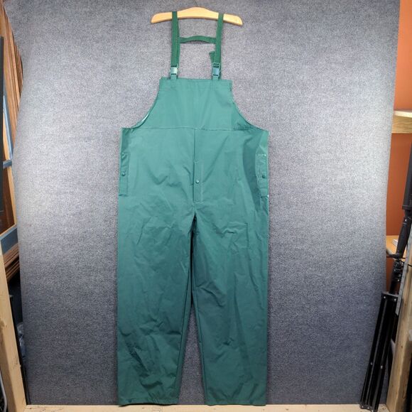 Stearns Dry Wear Bib Overalls XXL Green Adjustable Strap PVC - Picture 4 of 12